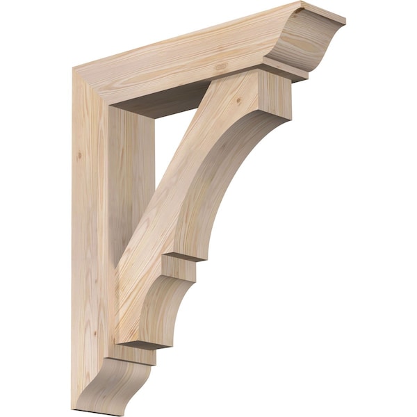 Ekena Millwork Balboa Traditional Smooth Bracket w/ Offset Brace, Douglas Fir, 7 1/2"W x 32"D x 38"H BKT0806X32X38BOA01SDF - main